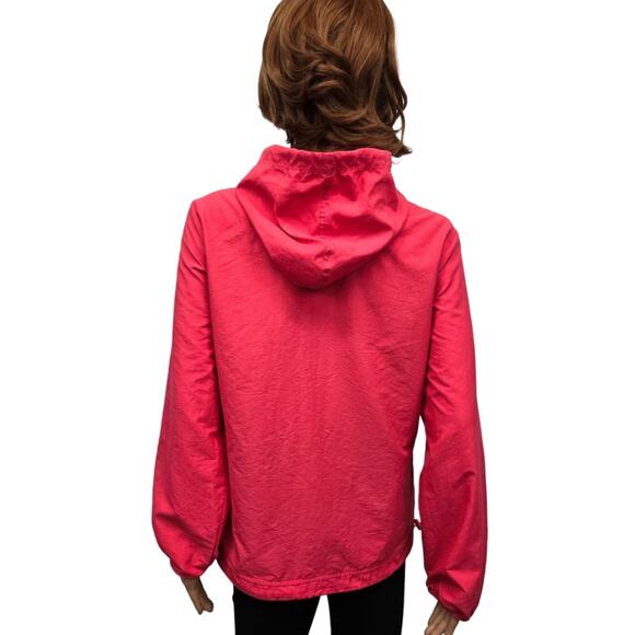 LL Bean Hooded Windbreaker Quarter 1/4 Zip Popover Women S Lightweight Jacket - Picture 8 of 13